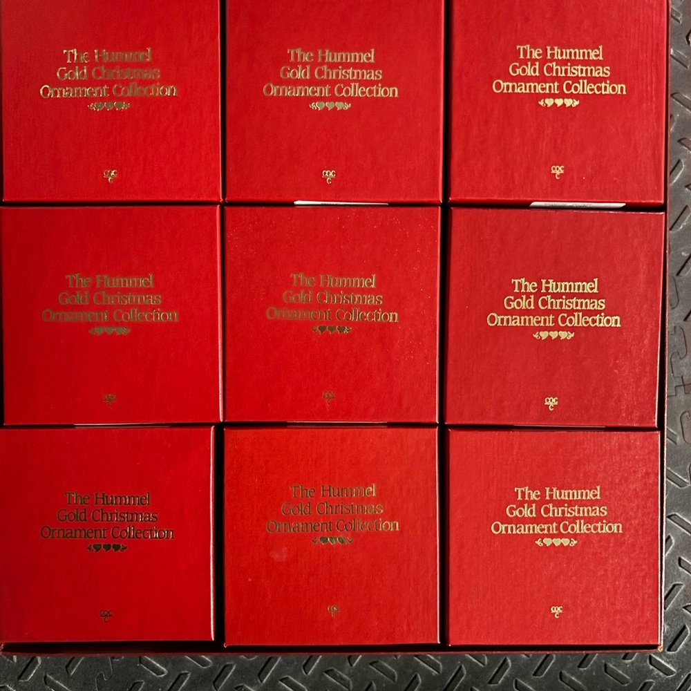 Hummel Gold Christmas Ornament in Red Box
